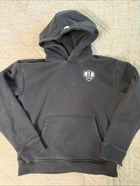Black Hooded Sweatshirt with Crest Logo -Baseball 101